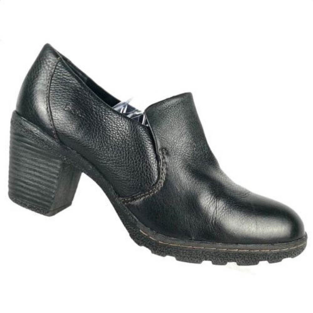 Born Grain Leather Shooties Heels Size 8.5 Medium